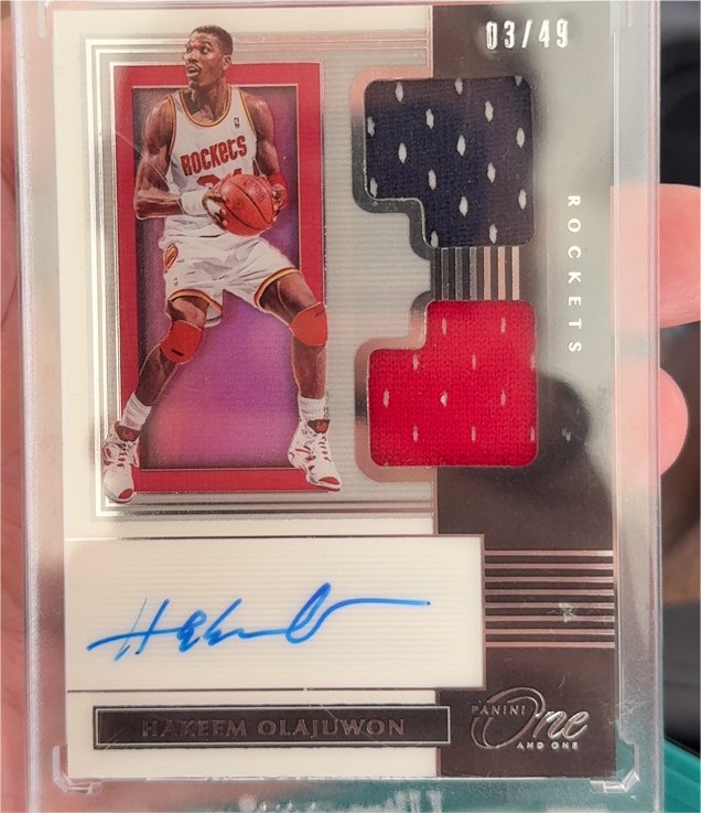 2021-22 Panini One and One Hakeem Olajuwon — front