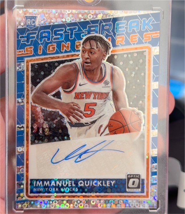 2020-21 Donruss Optic Fast Break Signatures #FB-IMQ Immanuel Quickley — front