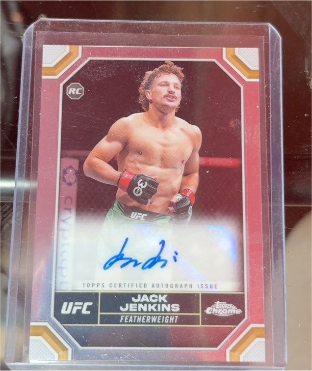 2024 Topps Chrome UFC #CRA-JJE Jack Jenkins Rookie Autograph — front