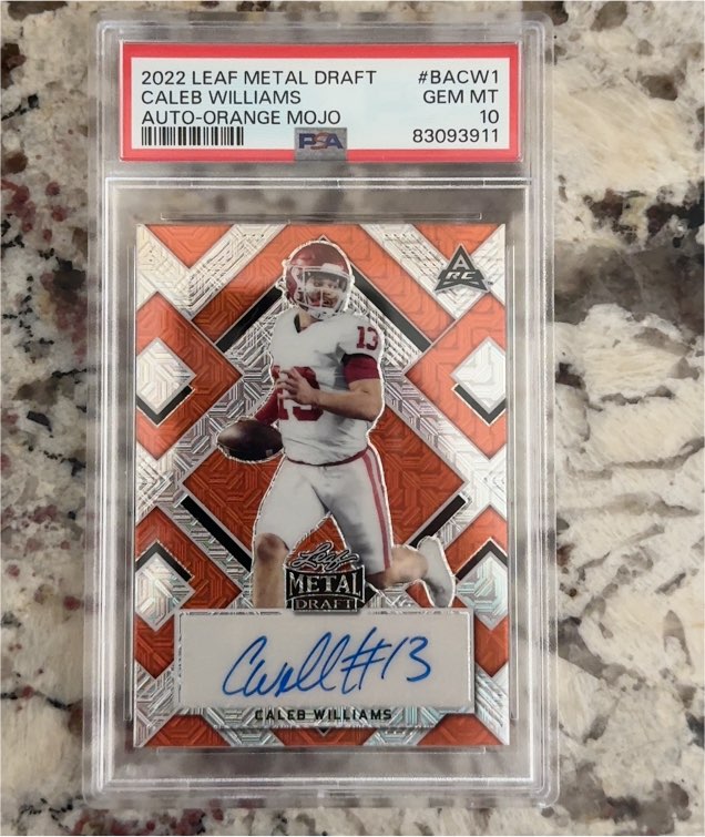 2022 Leaf Metal Draft #BACW1 Caleb Williams — front