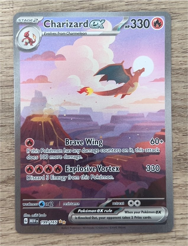 2023 Pokémon Charizard ex #199/165 Scarlet & Violet 151 — front