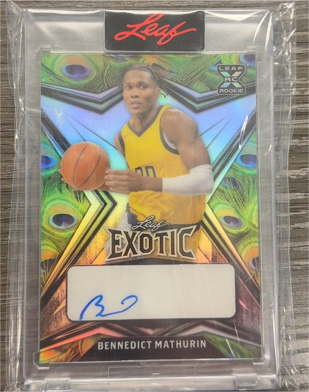 2022 Leaf Exotic #BA-BM1 Bennedict Mathurin — front