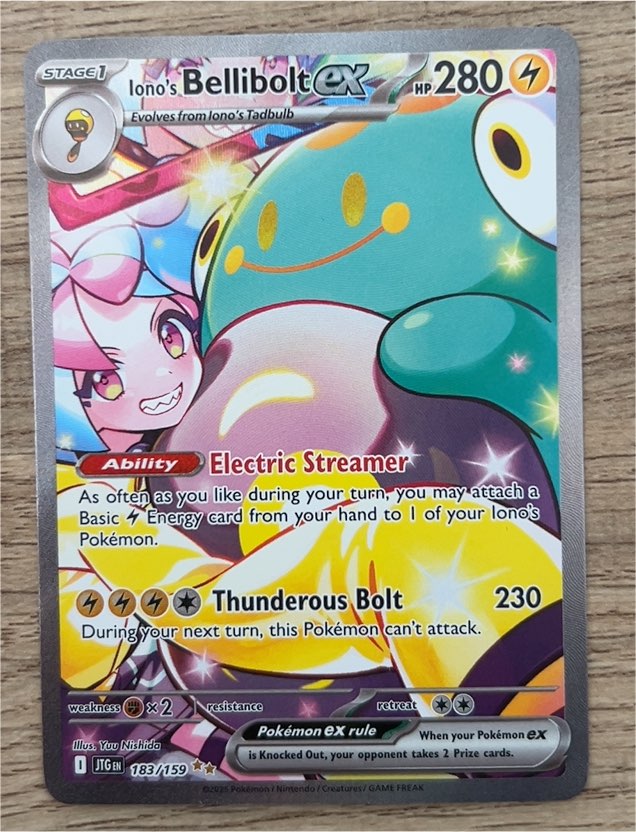 Iono's Bellibolt ex 183/159 Journey Together Special Illustration Rare — front