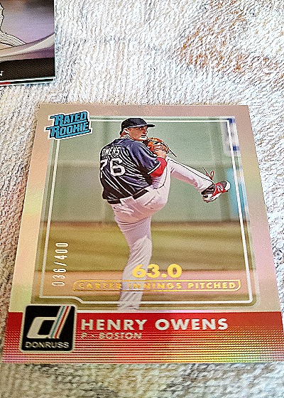 2016 Donruss #63.0 Henry Owens — front