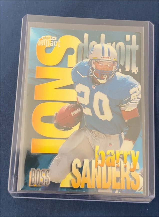 1997 SkyBox Impact Boss #19 Barry Sanders — front