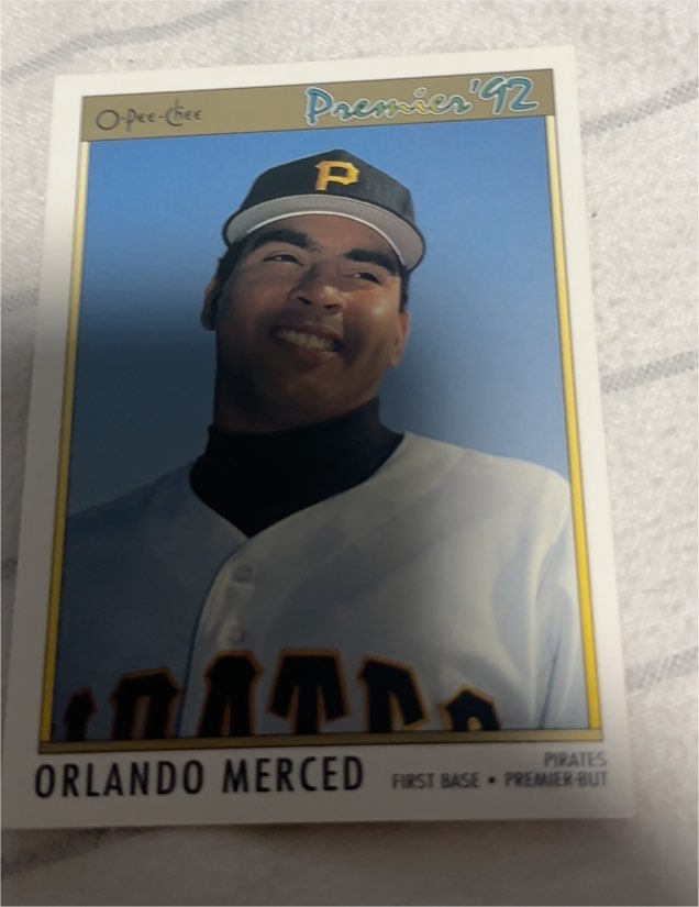1992 O-Pee-Chee Premier #22 Orlando Merced — front