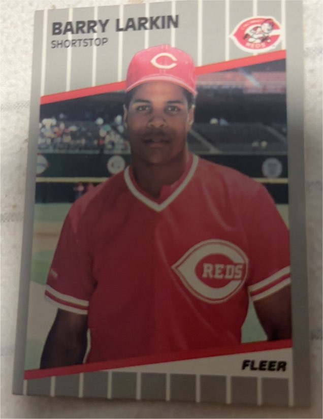 1989 Fleer #164 Barry Larkin — front