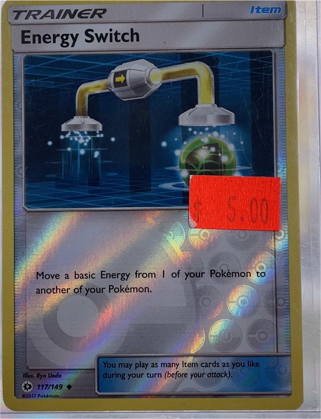 2017 Pokémon Sun & Moon #117 Energy Switch — front
