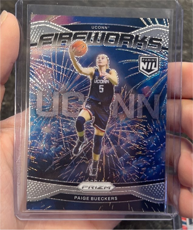 2024-25 Panini UCONN NIL Prizm Fireworks #PB Paige Bueckers — front