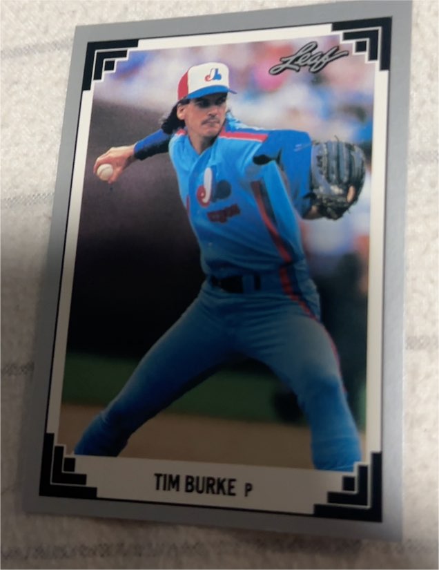 1991 Leaf #124 Tim Burke — front