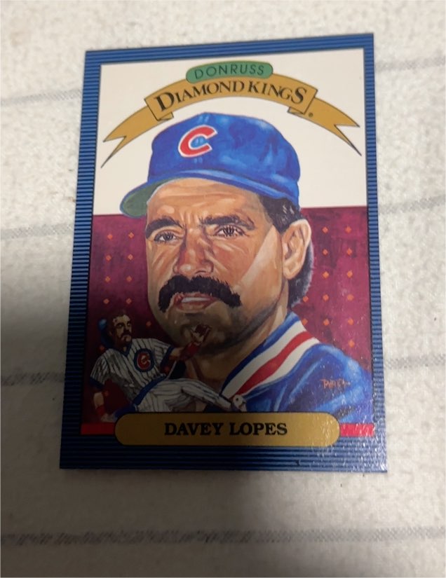 1986 Donruss Diamond Kings #9 Davey Lopes — front