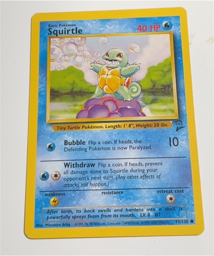 2000 Pokémon Base Set 2 #93 Squirtle — front
