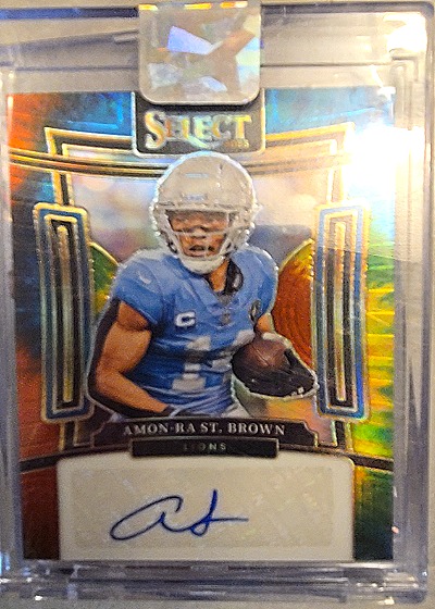 2023 Panini Select Signatures Amon-Ra St. Brown Auto Diecut — front