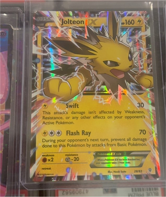 2016 Pokémon TCG Generations #28 Jolteon EX — front