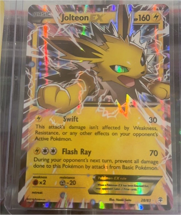 2016 Pokémon Generations #28/83 Jolteon EX — front