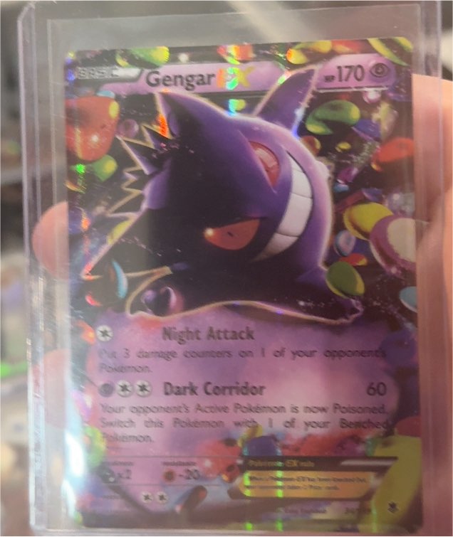 2014 Pokémon XY Phantom Forces #34 Gengar EX — front
