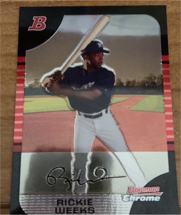 2005 Bowman Chrome Draft Picks & Prospects #BDP1 Rickie Weeks — front