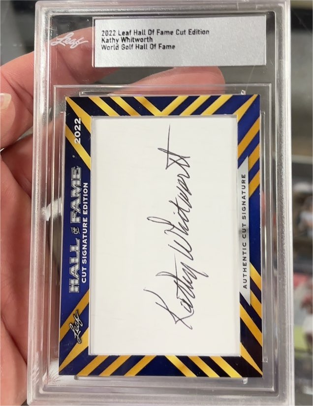2022 Leaf Hall of Fame Cut Edition Kathy Whitworth — front