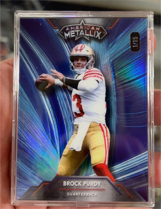 2023 Wild Card American Metallix #1/15 Brock Purdy — front