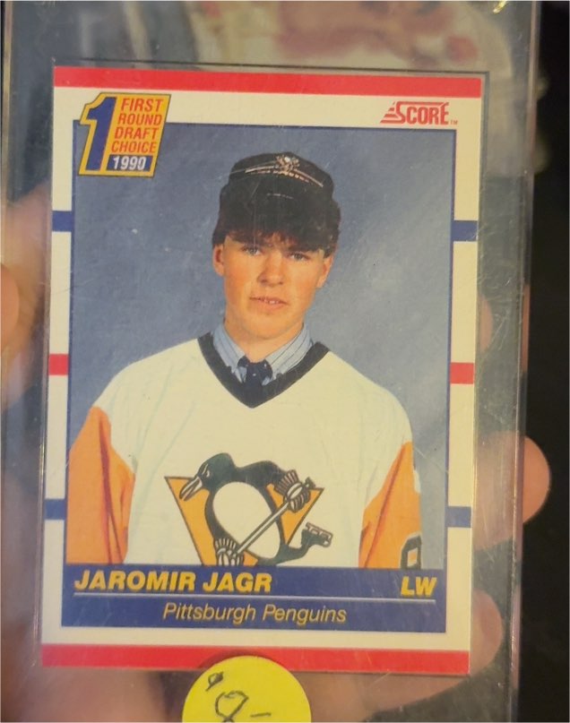 1990-91 Score #428 Jaromir Jagr Rookie RC Pittsburgh Penguins — front