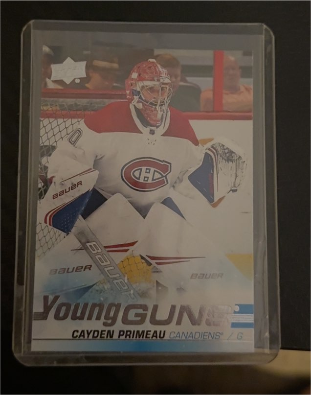 2019-20 Upper Deck #454 Cayden Primeau Young Guns — front
