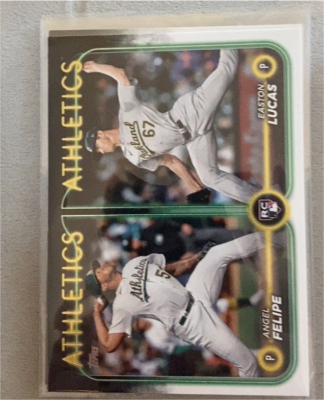 2024 Topps Update #US306 Easton Lucas / Angel Felipe Rookie Combo — front