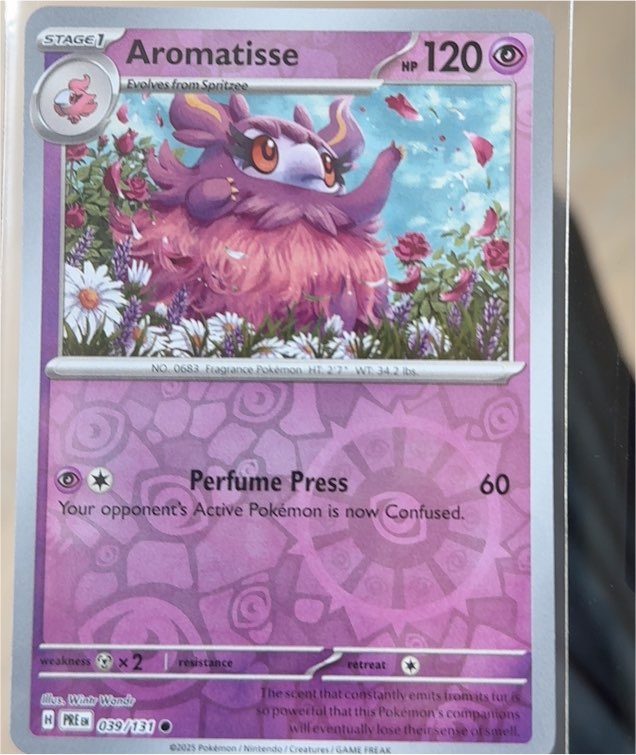 2025 Pokémon TCG Prismatic Evolutions #039 Aromatisse — front