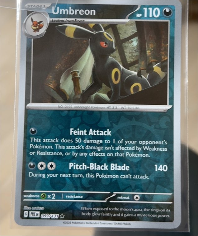 2025 Pokémon TCG Prismatic Evolutions #059 Umbreon — front