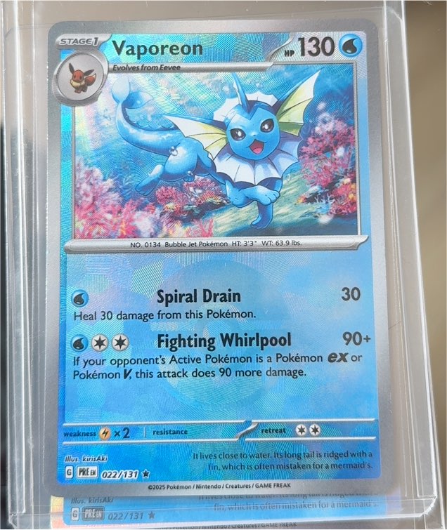 2025 Pokémon #022 Vaporeon — front