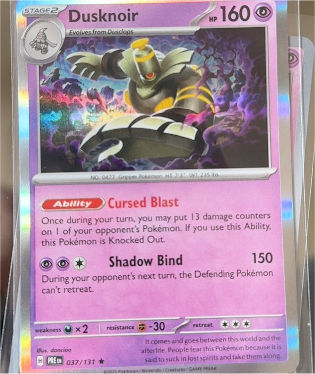 2025 Pokémon #037 Dusknoir — front