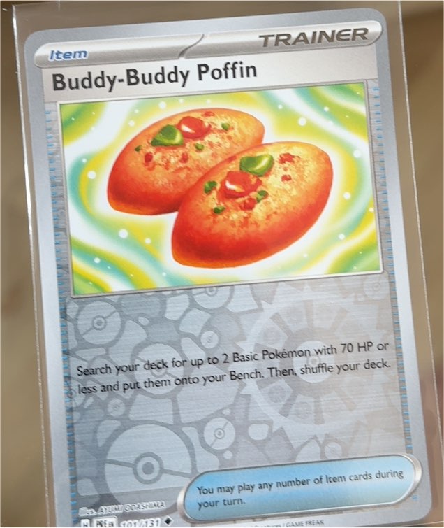2022 Pokémon Scarlet & Violet Prismatic Evolutions #101 Buddy-Buddy Poffin — front