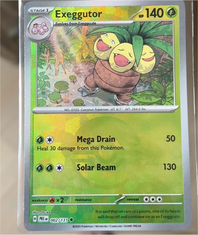 2025 Pokémon Prismatic Evolutions #002 Exeggutor — front