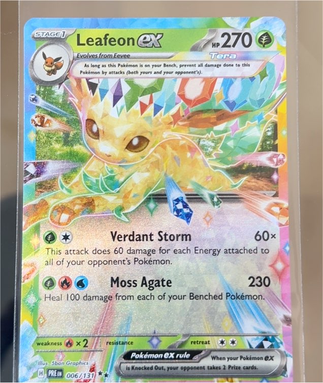 2025 Pokémon Prismatic Evolutions #006 Leafeon ex — front
