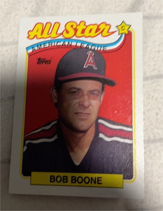 1989 Topps All Star #404 Bob Boone — front