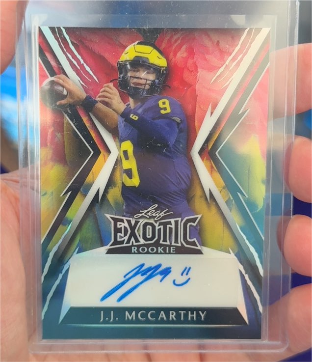 2023 Leaf Exotic #BA-JJM J.J. McCarthy — front