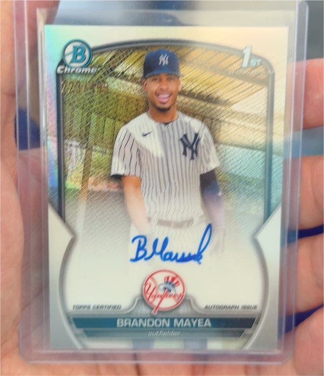 2023 Bowman Chrome #BCP-188 Brandon Mayea — front