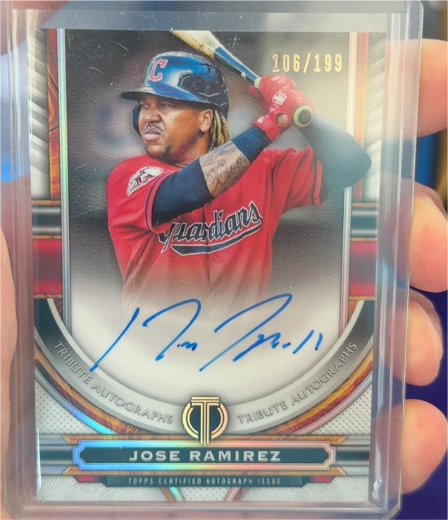 2023 Topps Tribute #TA-JR Jose Ramirez — front