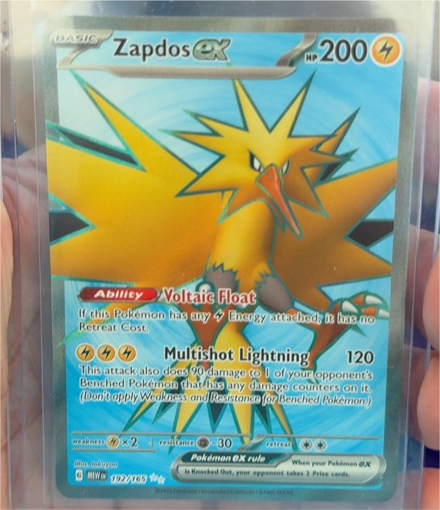 2022 Pokémon Scarlet & Violet 151 #192 Zapdos ex — front