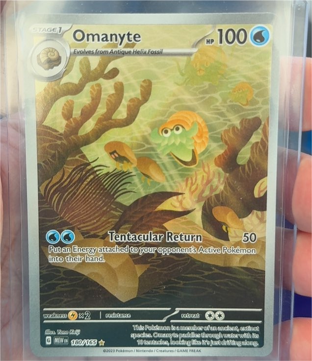 2023 Pokémon Scarlet & Violet 151 #180/165 Omanyte Illustration Rare — front
