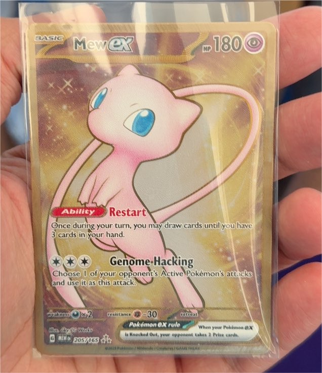 Pokémon TCG Scarlet & Violet 151 #205/165 Mew ex Metal Card — front