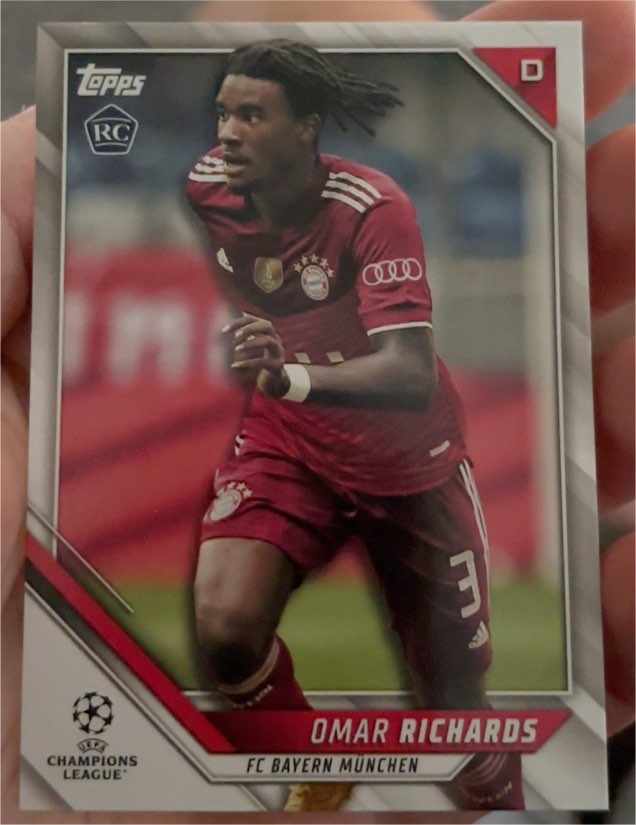 2021-22 Topps UEFA Champions League #184 Omar Richards Rookie FC Bayern Munchen — front