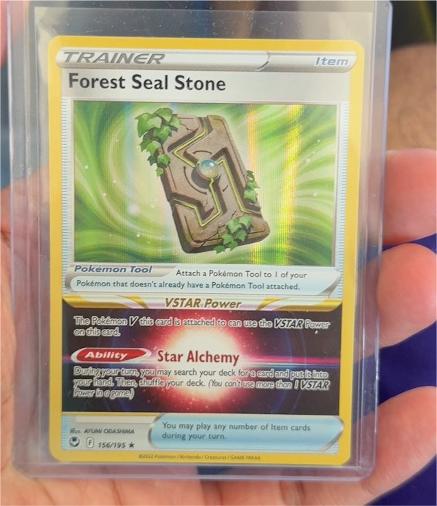 2022 Pokémon Sword & Shield Silver Tempest #156 Forest Seal Stone — front