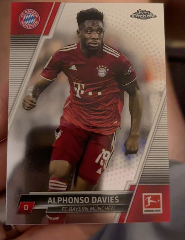 2021-22 Topps Chrome Bundesliga #82 Alphonso Davies — front