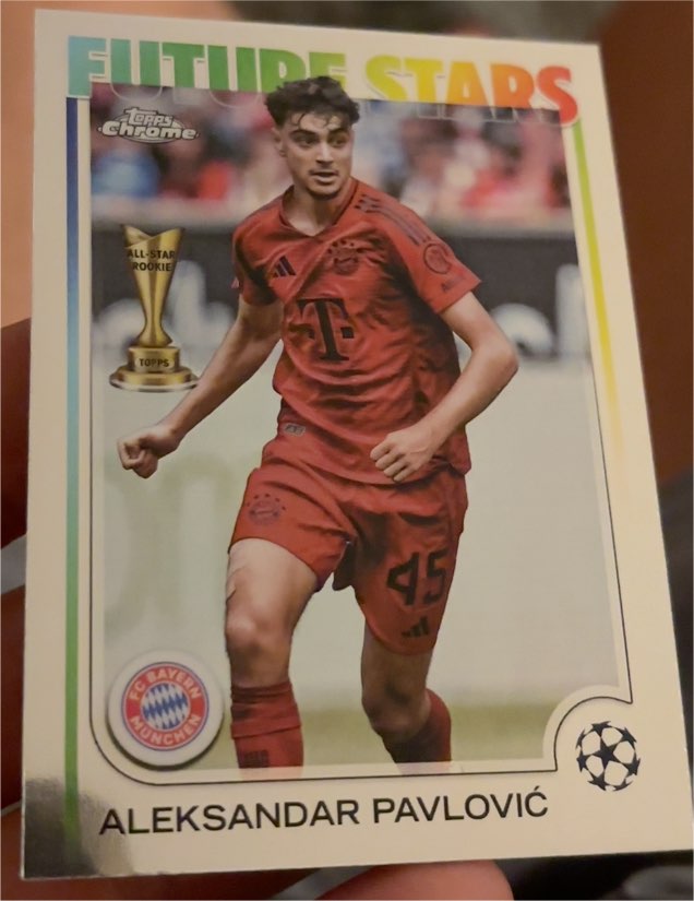 2024-25 Topps Chrome UEFA Club Competitions #61 Aleksandar Pavlovic — front