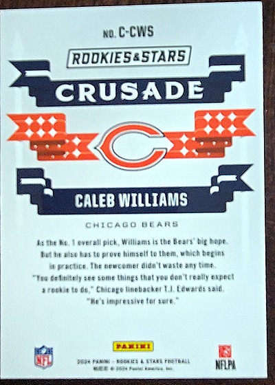 2024 Panini Rookies & Stars Crusade #C-CWS Caleb Williams — front