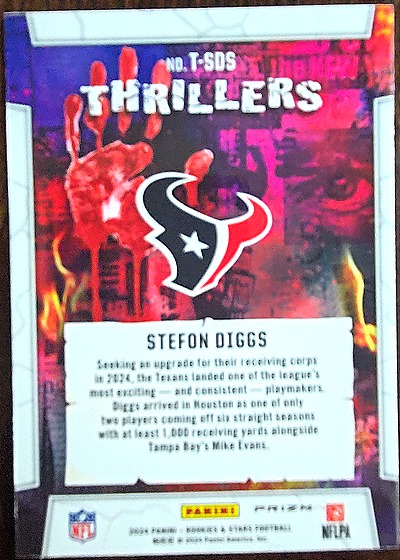 2024 Panini Rookies & Stars Thrillers #T-SDS Stefon Diggs — front