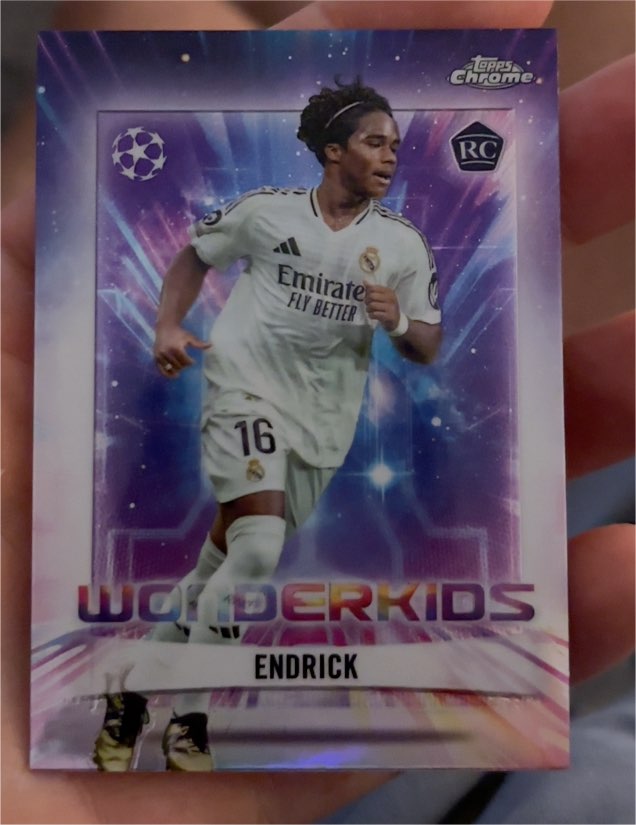 2024-25 Topps Chrome UEFA Club Competitions #WK-2 Endrick Wonderkids RC — front