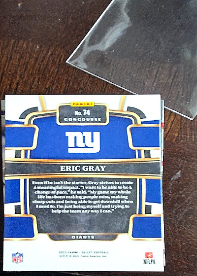 2023 Panini Select Concourse #74 Eric Gray Rookie RC — front