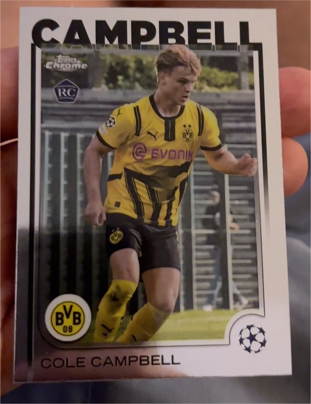2024-25 Topps Chrome UEFA Club Competitions #191 Cole Campbell RC — front