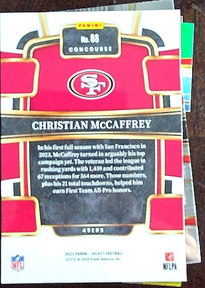 2023 Panini Select Concourse #88 Christian McCaffrey — front